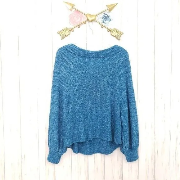 Free People Edessa in Blue Sweater Size Medium