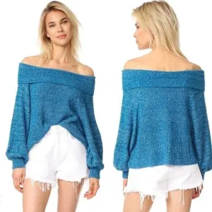 Free People Edessa in Blue Sweater Size Medium