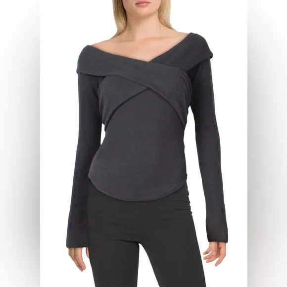 FREE PEOPLE Marley Long Sleeve Sweater Thermal Top in Warmstone Sz XS NWT