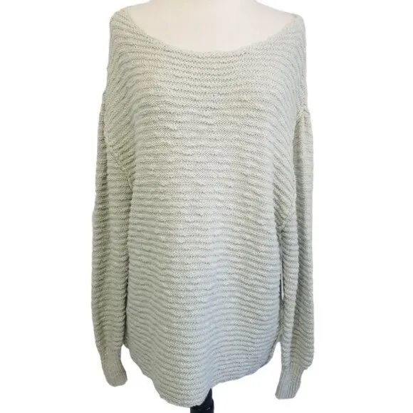 Free People NWT Menace Pullover Tunic Sweater in Moss Mint Green Womens Size XS