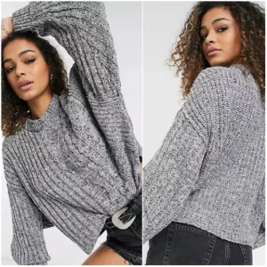FREE PEOPLE On Your Side Crop Pullover Sweater