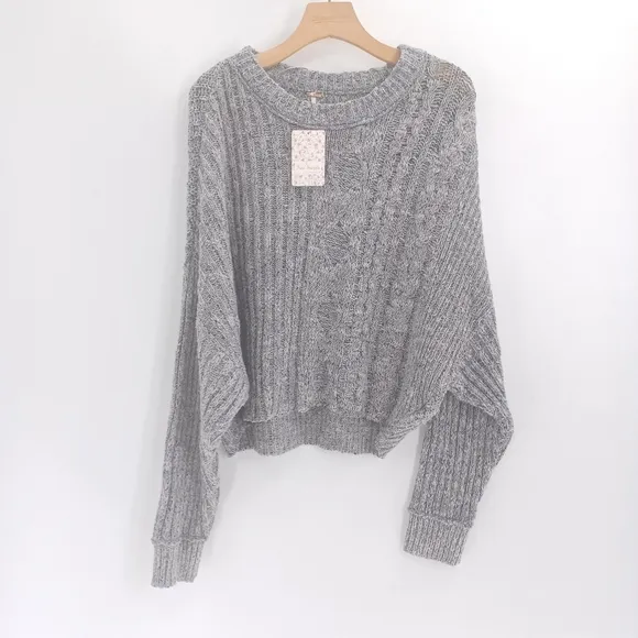 FREE PEOPLE On Your Side Crop Pullover Sweater