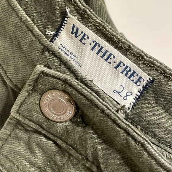Free People Palmer Cuffed Jeans in Army