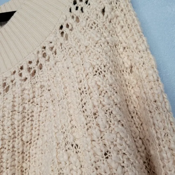 Free People Pandora's Boatneck Sweater in Ivory Size Large NWT