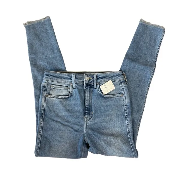 FREE PEOPLE® Sierra Raw Hem High Rise Denim Jeans Sz 30 NWT 💫