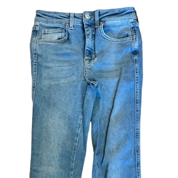 FREE PEOPLE® Sierra Raw Hem High Rise Denim Jeans Sz 30 NWT 💫