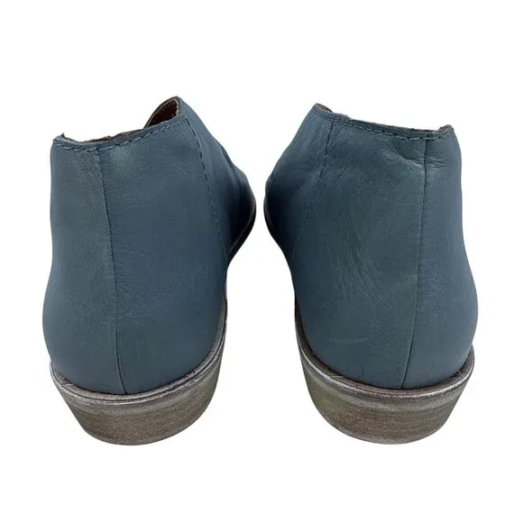 Free People Women's Mont Blanc Asymmetric Blue Leather Open Toe Sandals EU 40