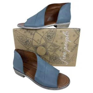 Free People Women's Mont Blanc Asymmetric Blue Leather Open Toe Sandals EU 40