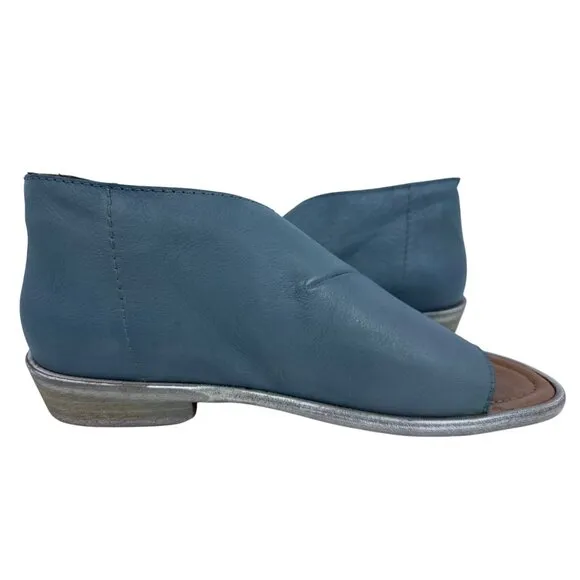 Free People Women's Mont Blanc Asymmetric Blue Leather Open Toe Sandals EU 40