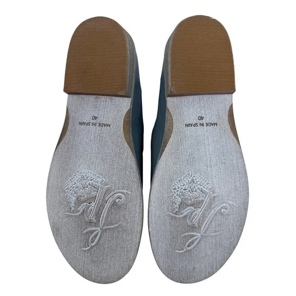 Free People Women's Mont Blanc Asymmetric Blue Leather Open Toe Sandals EU 40