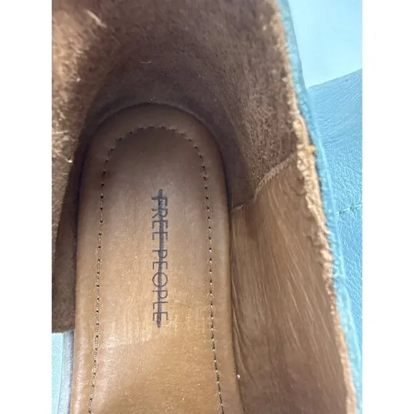 Free People Women's Mont Blanc Asymmetric Blue Leather Open Toe Sandals EU 40