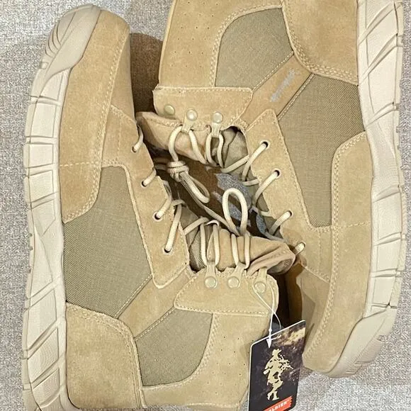 Free Soldier ACC0021 Mens Tan Tactical Military Ankle Hiking Boots Size 13