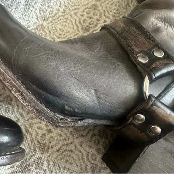 Freebird By Steven Shawna Brown Leather Harness Boots