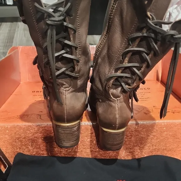 Freebird Women's Brown Leather Boots Cora