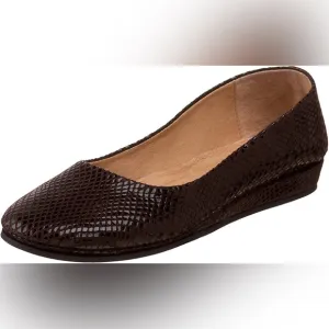 French Sole Brown Textured Flats