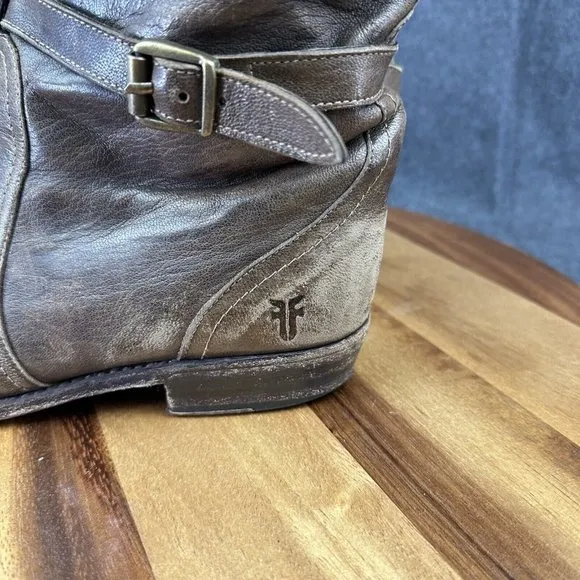 Frye Boots Dorado Riding Brown Leather Knee High Boots 77558 Size 7M GY Welt