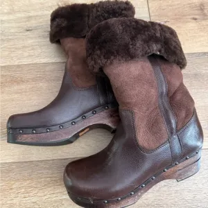 Frye Brown Boots with Shearling Lining