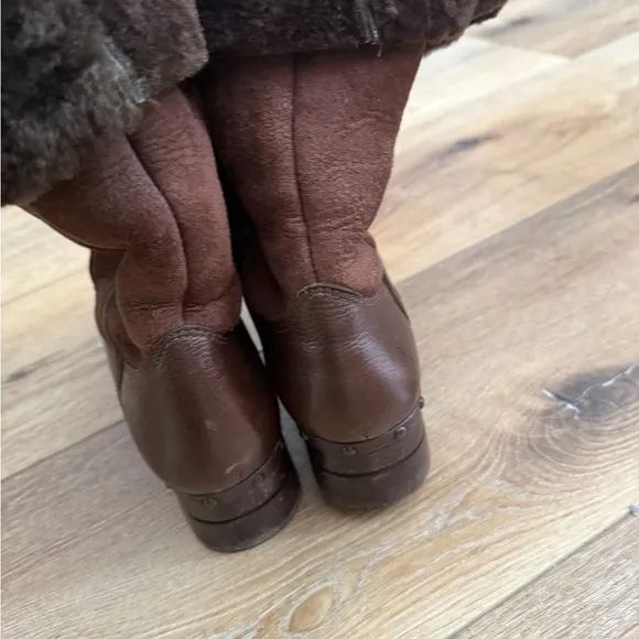 Frye Brown Boots with Shearling Lining