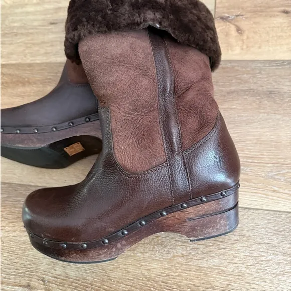 Frye Brown Boots with Shearling Lining