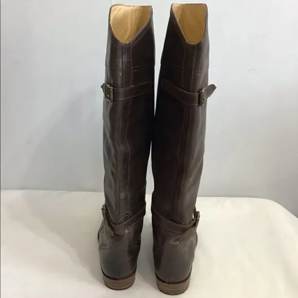 FRYE Dorado Leather Western Style Riding Boots Knee High Size 8