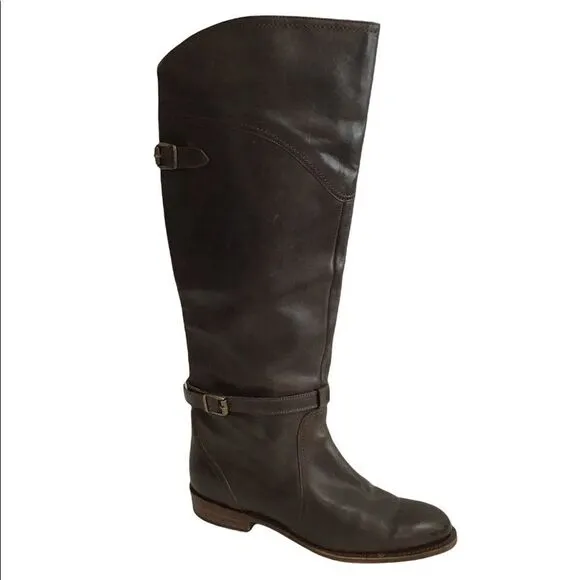 FRYE Dorado Leather Western Style Riding Boots Knee High Size 8