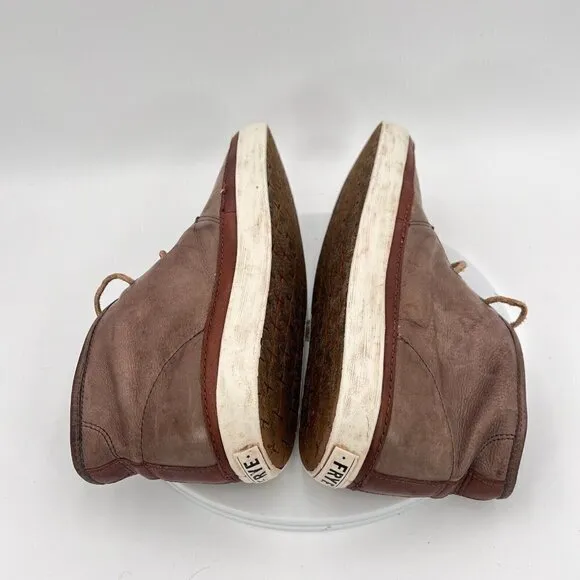 Frye Gavin Men Size 11 3481238 Brown Leather Rubber Sole Ankle Chukka Boot