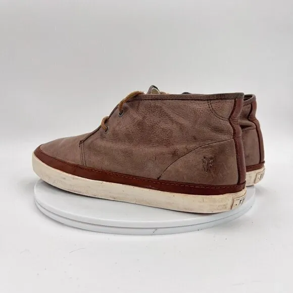 Frye Gavin Men Size 11 3481238 Brown Leather Rubber Sole Ankle Chukka Boot