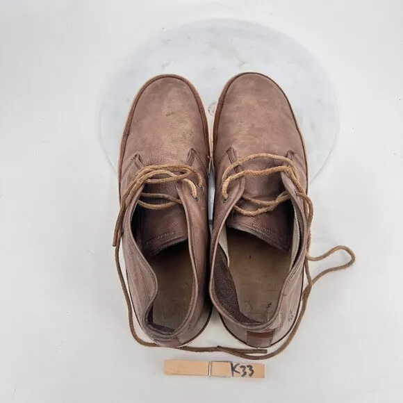 Frye Gavin Men Size 11 3481238 Brown Leather Rubber Sole Ankle Chukka Boot