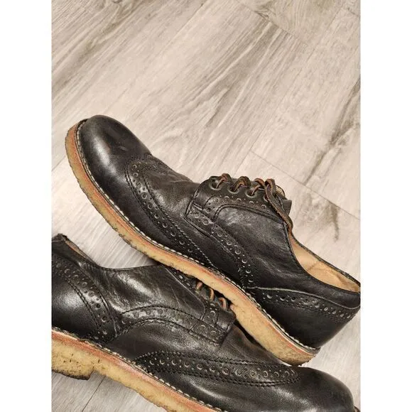 Frye Hudson Wingtip Oxford Crepe Sole Leather‎ Shoes Mens 10D