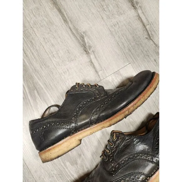 Frye Hudson Wingtip Oxford Crepe Sole Leather‎ Shoes Mens 10D