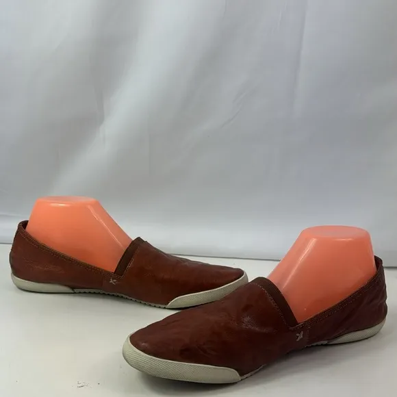 Frye Melanie Brown Leather Women's Slip On Shoes
