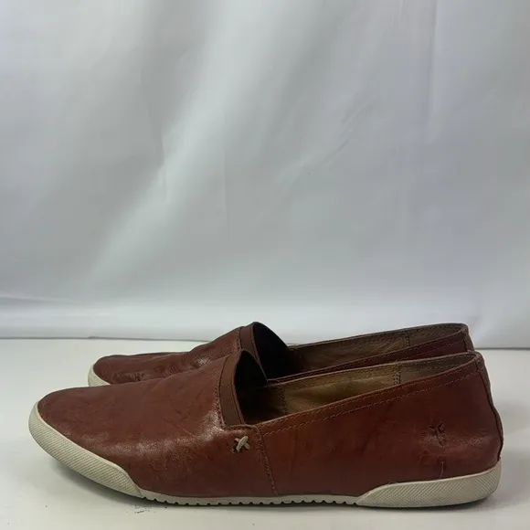 Frye Melanie Brown Leather Women's Slip On Shoes