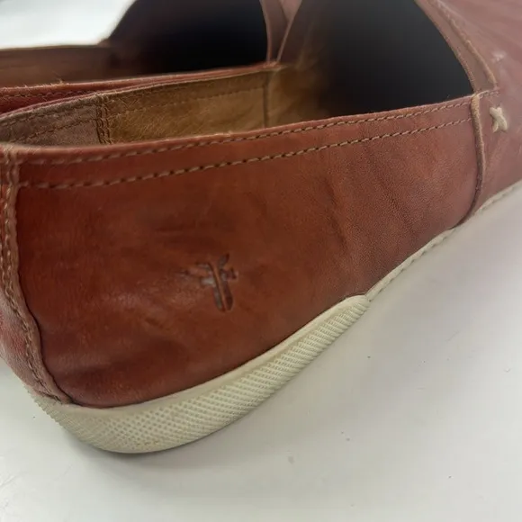 Frye Melanie Brown Leather Women's Slip On Shoes