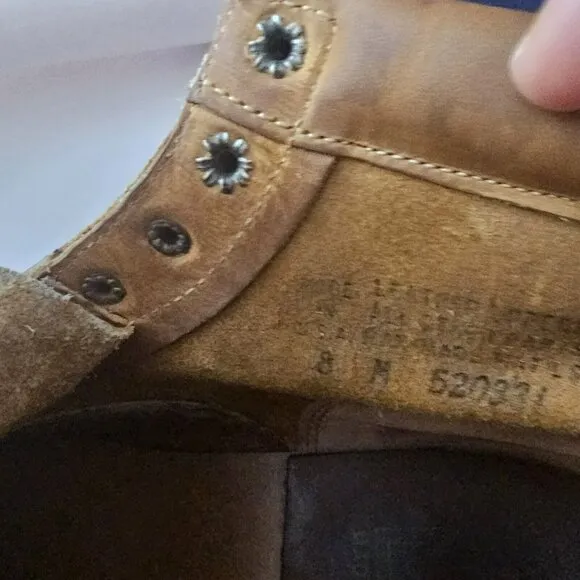 Frye Men's Dakota Brown Leather Mid Lace-Up Moc Toe Vibram Sole Work Boots Sz.8M