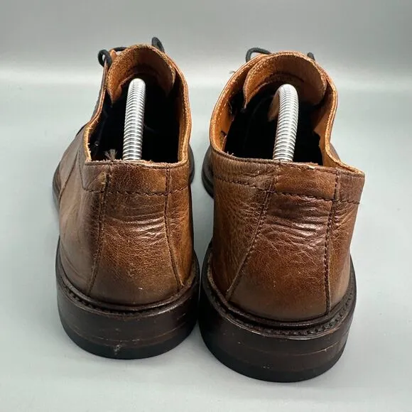 Frye Paul Bal Mens 11 Brown Leather Oxford Shoes Lace-Up Cap-Toe Classic Outdoor