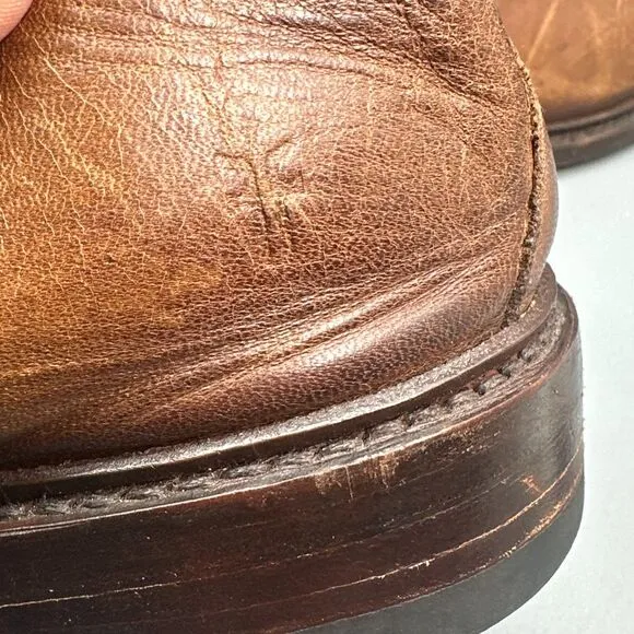 Frye Paul Bal Mens 11 Brown Leather Oxford Shoes Lace-Up Cap-Toe Classic Outdoor