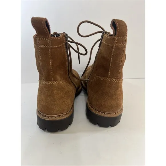 Frye Russell Mens Tan Leather Suede Cap Boots FR41606 Lace Zip Up Sz 10 1/2 NEW