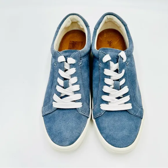 Frye shoes Kerry low top suede sneakers blue suede shoes women size 8.5