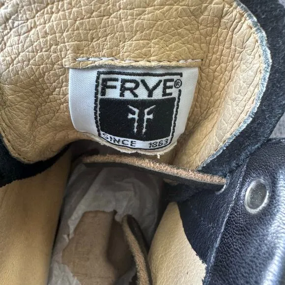 Frye Tyler Lace Up Men’s Sz 11 Black Leather Boots 3486070