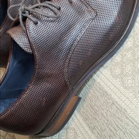 G Pisane Boutique Men's Debossed Locked  Weave Oxford Shoes