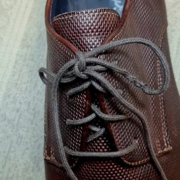 G Pisane Boutique Men's Debossed Locked  Weave Oxford Shoes