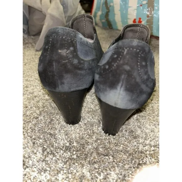 Gabor Womens Heels Booties Comfort Suede 6.5 Blue Black Beige