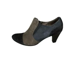 Gabor Womens Heels Booties Comfort Suede 6.5 Blue Black Beige