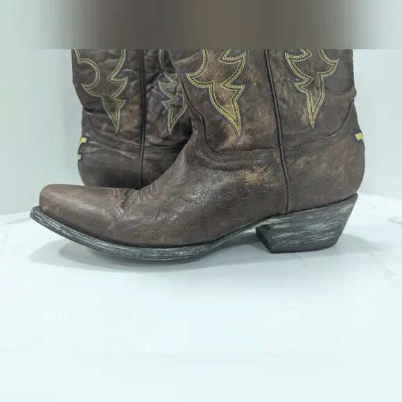 Gameday Men's 13 Inch West Virginia University 9.5D leather western cowboy boot