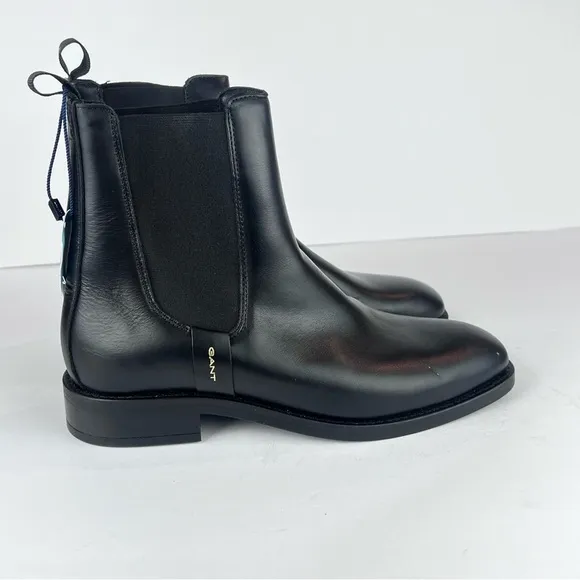 Gant Mens Fayy Chelsea Boots Black Leather Ankle Boots Mens EU 40 @