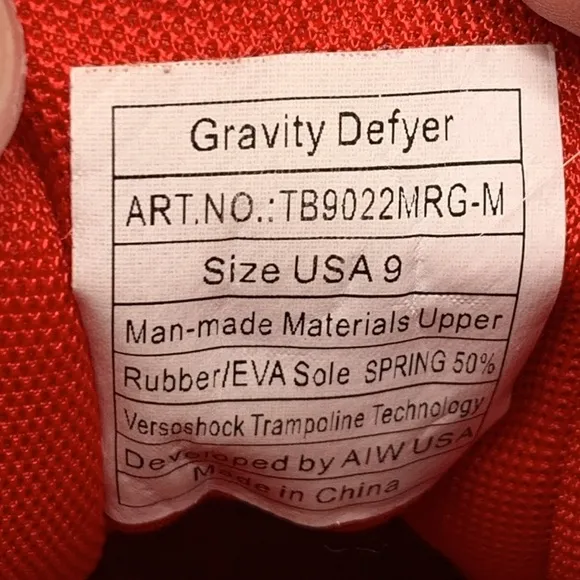 Gdefy Ion Athletic Gravity Defyer Orthopedic Shoes Men's Sz 9