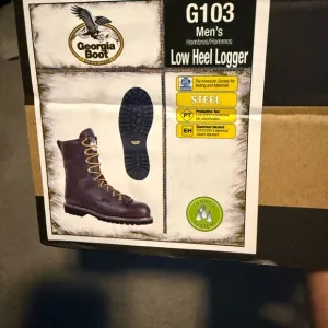 Georgia Boot Black Logger Boots Durable Lace-Up Design