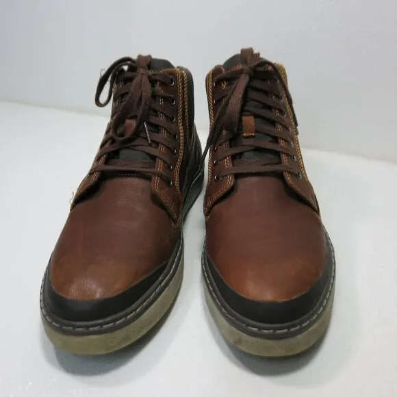 Geox Amphibiox Leather Canvas Comfort High Top Boots Men's Footwear Sz 44 11