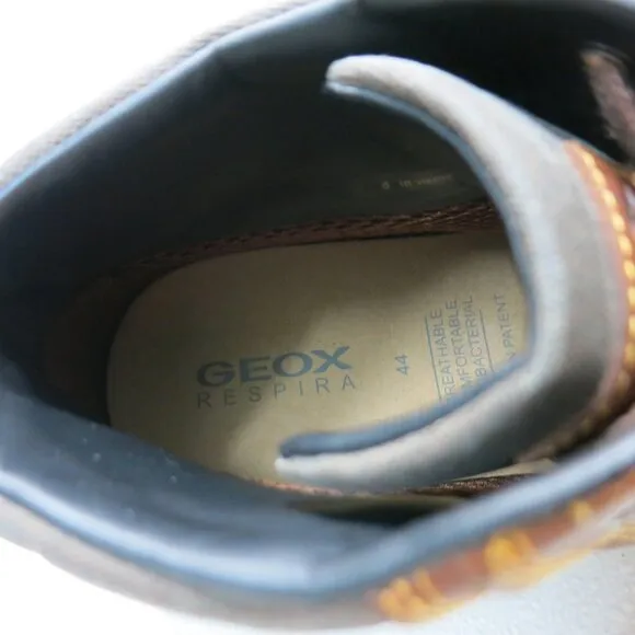 Geox Amphibiox Leather Canvas Comfort High Top Boots Men's Footwear Sz 44 11