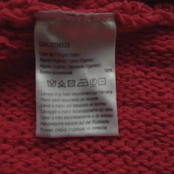 Gerard Darel Paris Open Knit Boat Neck Sweater Red Size 1